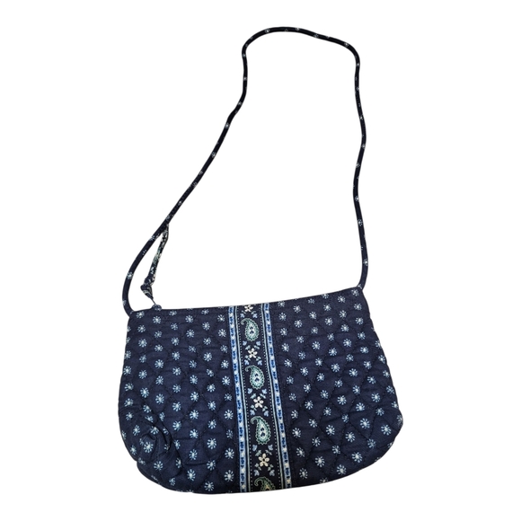 Vintage Vera Bradley Seaport Navy Small Quilted Crossbody Bag - Picture 2 of 4